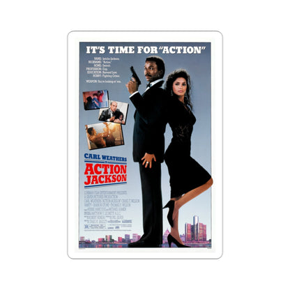 Action Jackson 1988 Movie Poster STICKER Vinyl Die-Cut Decal-2 Inch-The Sticker Space