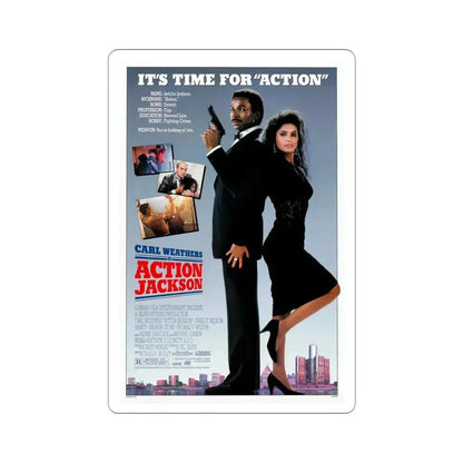 Action Jackson 1988 Movie Poster STICKER Vinyl Die-Cut Decal - The Sticker Space
