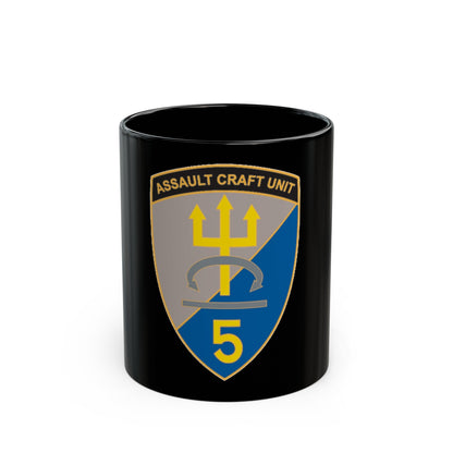 ACU 5 Assault Craft Unit Five (U.S. Navy) Black Coffee Mug-11oz-The Sticker Space