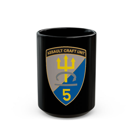 ACU 5 Assault Craft Unit Five (U.S. Navy) Black Coffee Mug-15oz-The Sticker Space