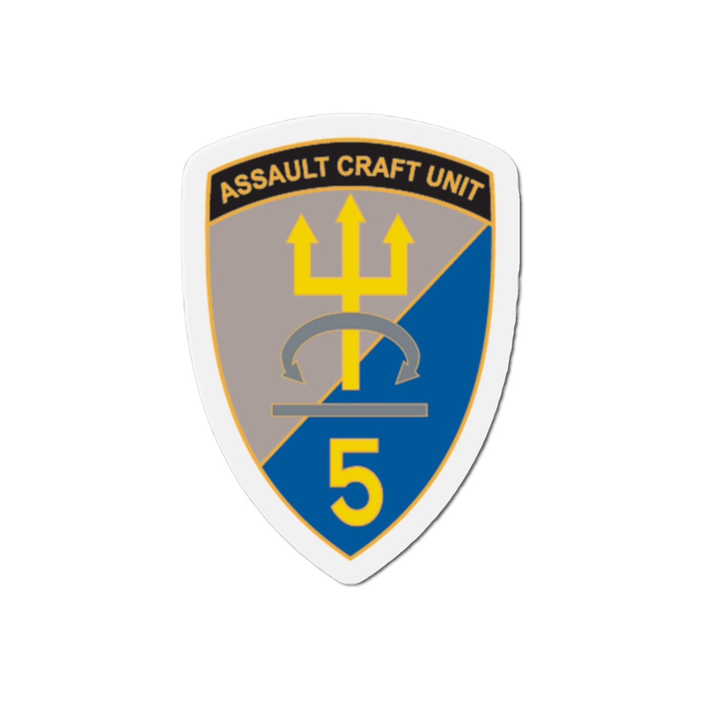 ACU 5 Assault Craft Unit Five (U.S. Navy) Die-Cut Magnet-The Sticker Space