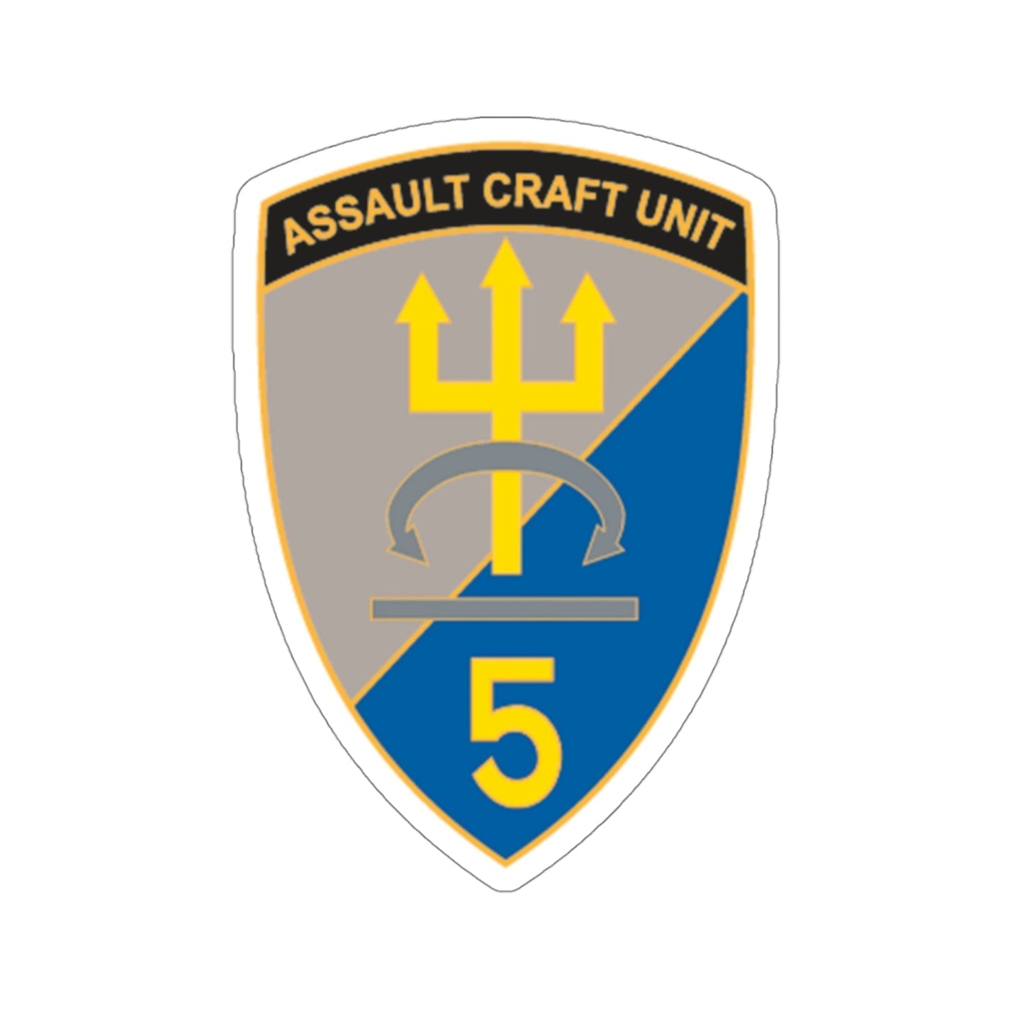 ACU 5 Assault Craft Unit Five (U.S. Navy) STICKER Vinyl Die-Cut Decal-4 Inch-The Sticker Space