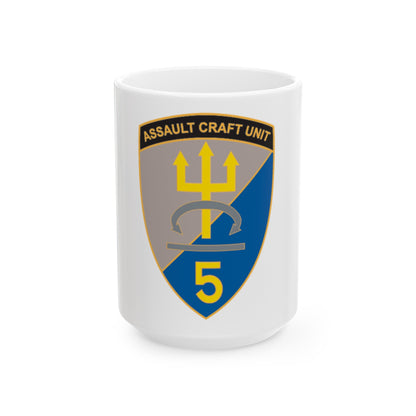 ACU 5 Assault Craft Unit Five (U.S. Navy) White Coffee Mug-15oz-The Sticker Space