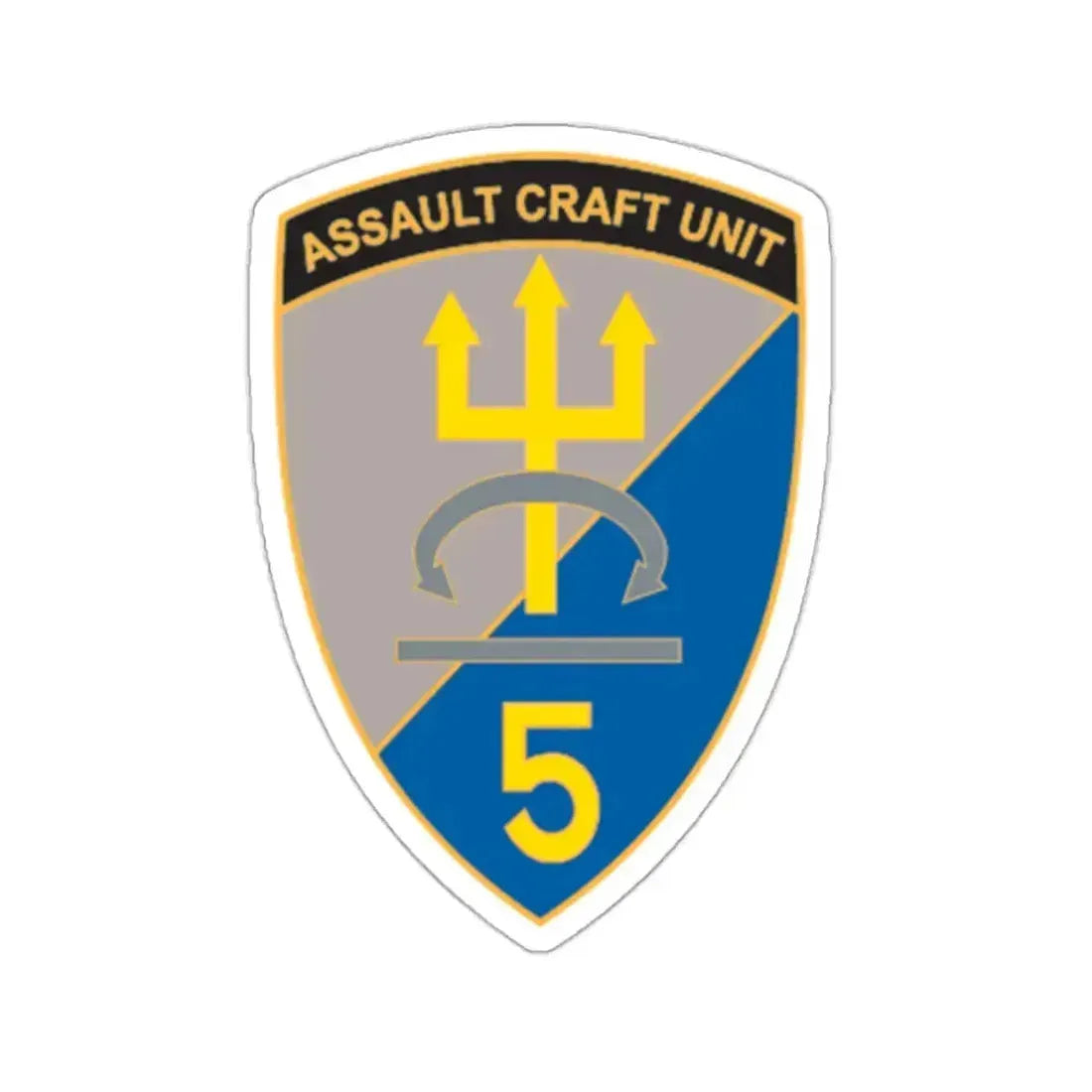 ACU 5 Assault Craft Unit Five (U.S. Navy) STICKER Vinyl Kiss-Cut Decal 2 Inch White - The Sticker Space
