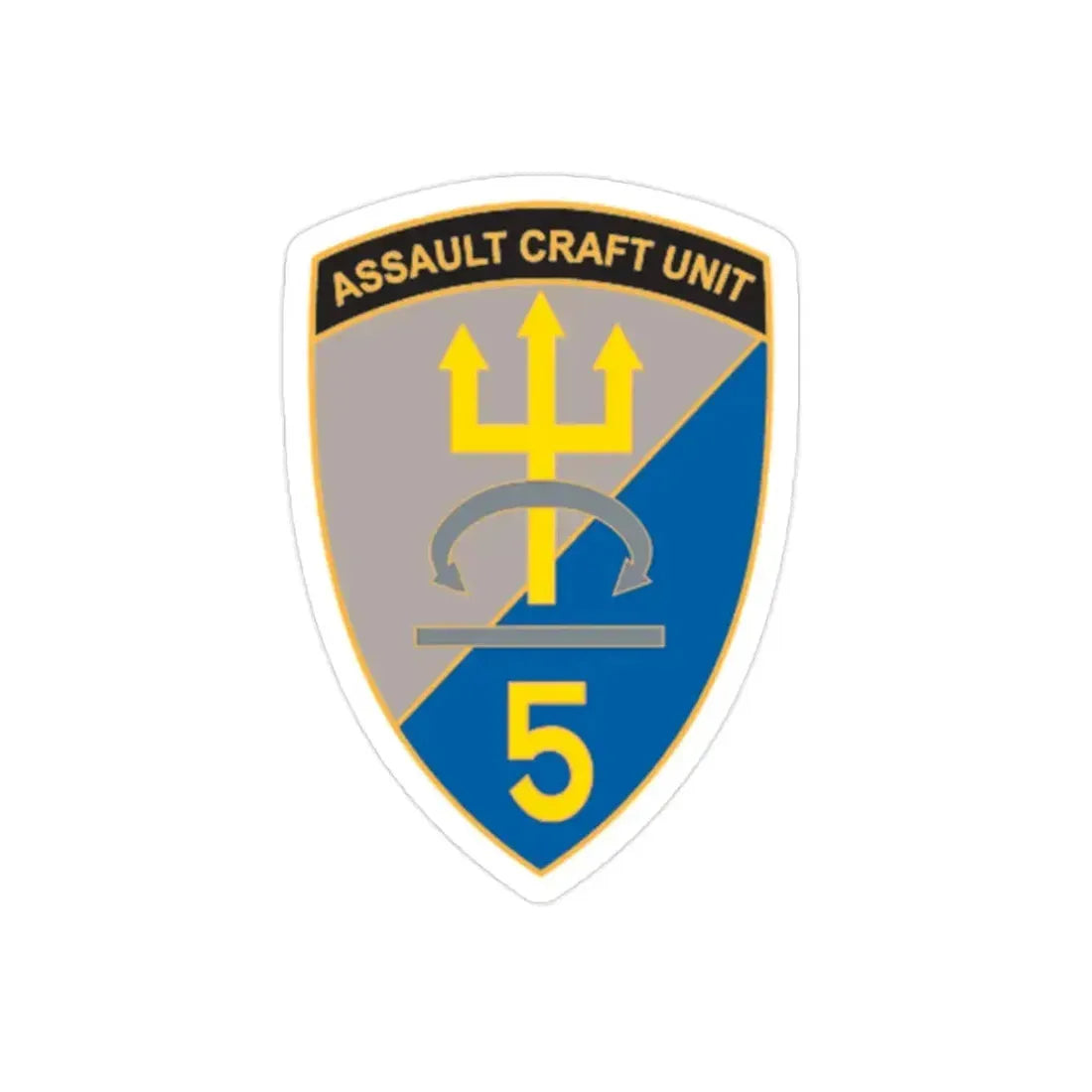 ACU 5 Assault Craft Unit Five (U.S. Navy) Transparent STICKER Die-Cut Vinyl Decal - The Sticker Space