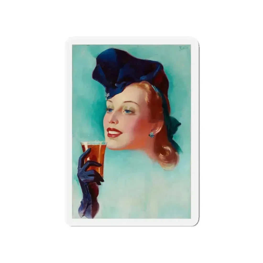 Ad illustration_1 (Magazine Illustration) Refrigerator Magnet 4 Inch Die-Cut - The Sticker Space