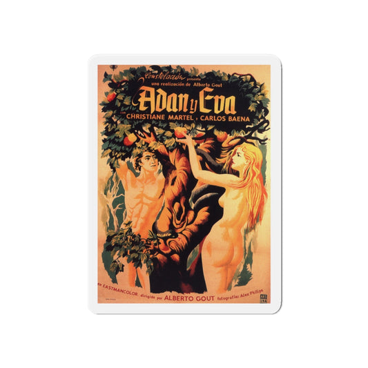 ADAM & EVE 1956 Movie Poster - Die-Cut Magnet-6 × 6"-The Sticker Space