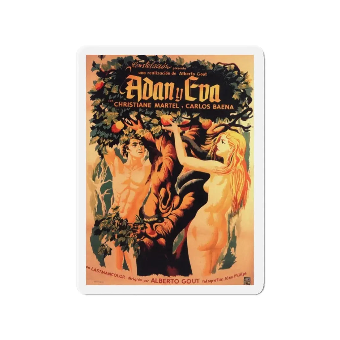 ADAM & EVE 1956 Movie Poster - Refrigerator Magnet - The Sticker Space