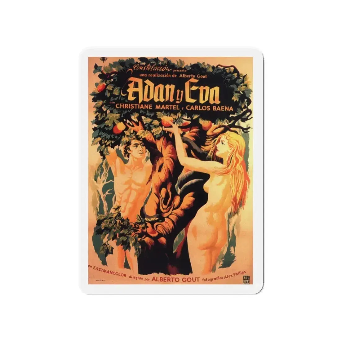 ADAM & EVE 1956 Movie Poster - Refrigerator Magnet - The Sticker Space