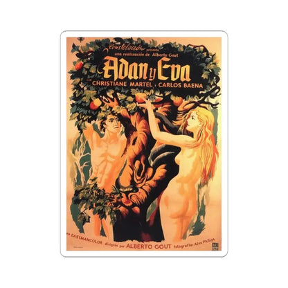 ADAM & EVE 1956 Movie Poster - STICKER Vinyl Kiss-Cut Decal 4 Inch White - The Sticker Space