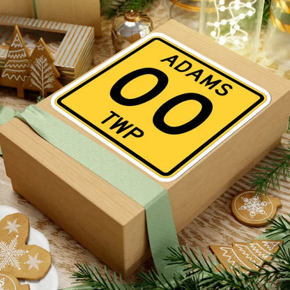 Adams Township Coshocton County Ohio route shield template (Ohio) (Road Sign) STICKER Vinyl Kiss-Cut Decal - The Sticker Space