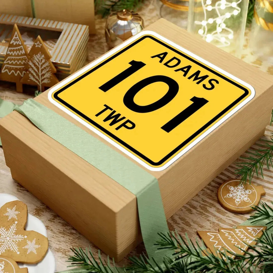 Adams Township Route 101 Coshocton County Ohio (Ohio) (Road Sign) STICKER Vinyl Kiss-Cut Decal - The Sticker Space