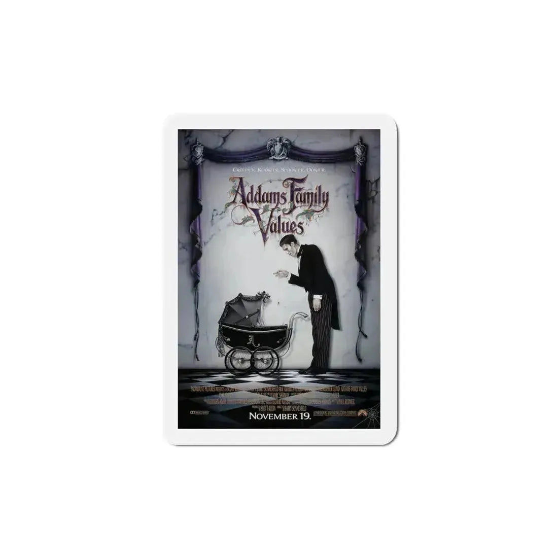 Addams Family Values 1993 Movie Poster Refrigerator Magnet 5 Inch - The Sticker Space