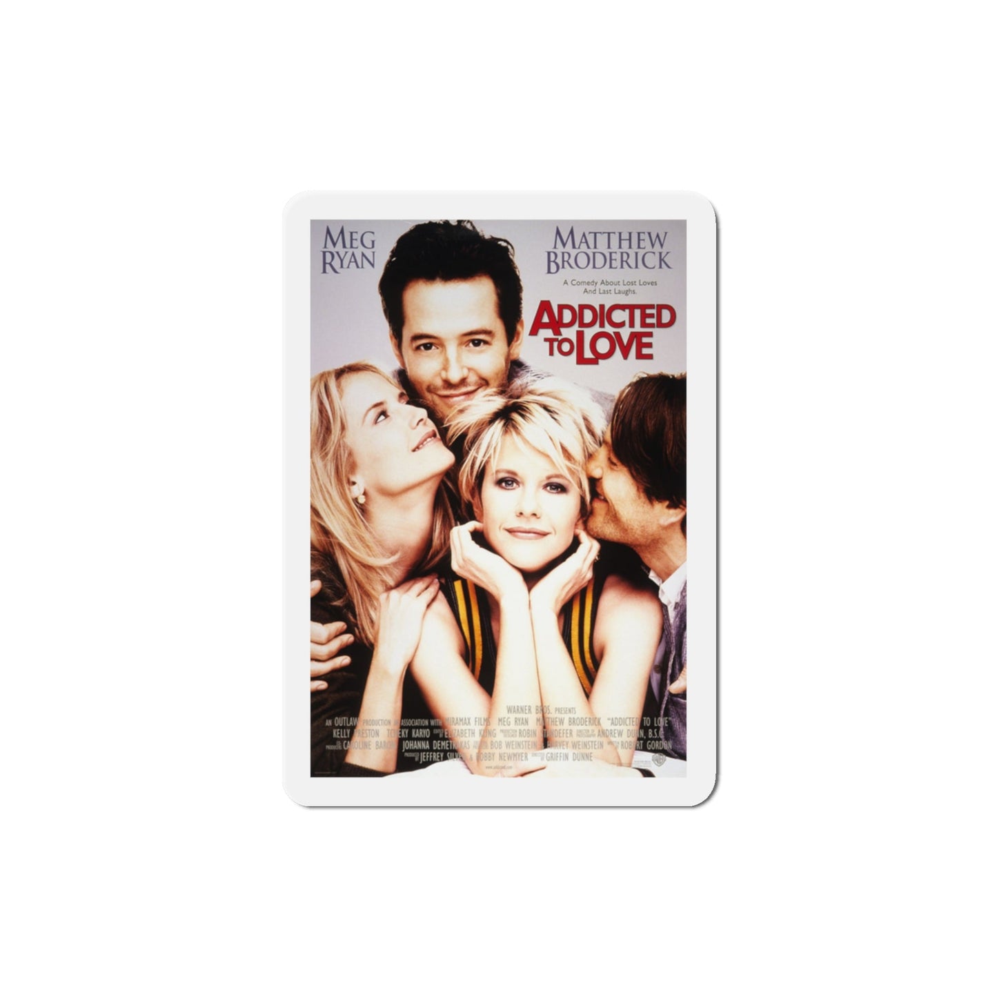 Addicted To Love 1997 Movie Poster Die-Cut Magnet-3" x 3"-The Sticker Space