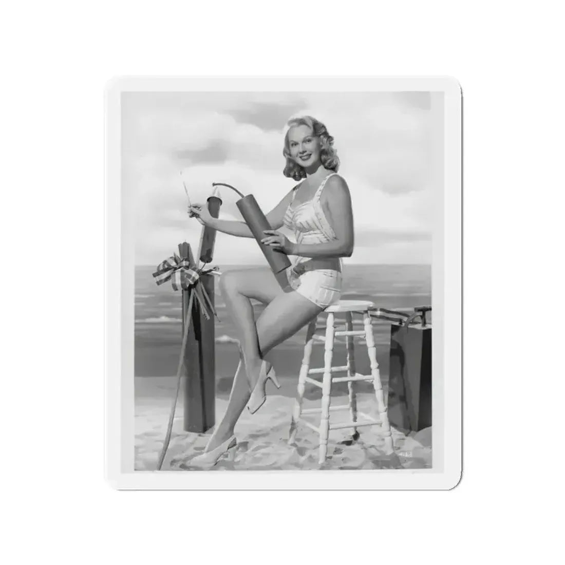 Adele Jergens #01 (Vintage Female Icon) Refrigerator Magnet 2 Inch Die-Cut - The Sticker Space