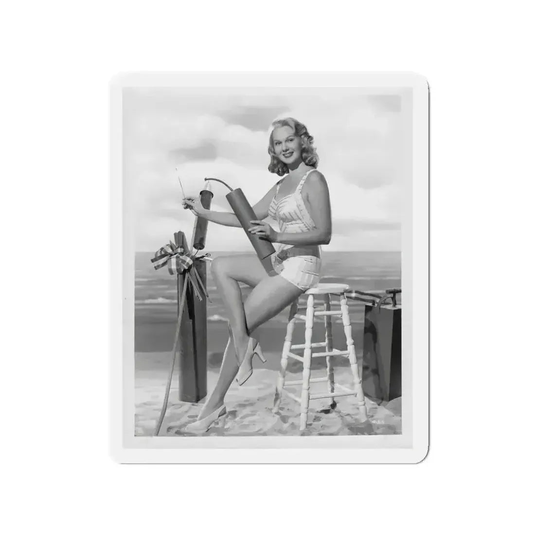 Adele Jergens #01 (Vintage Female Icon) Refrigerator Magnet 3 Inch Die-Cut - The Sticker Space