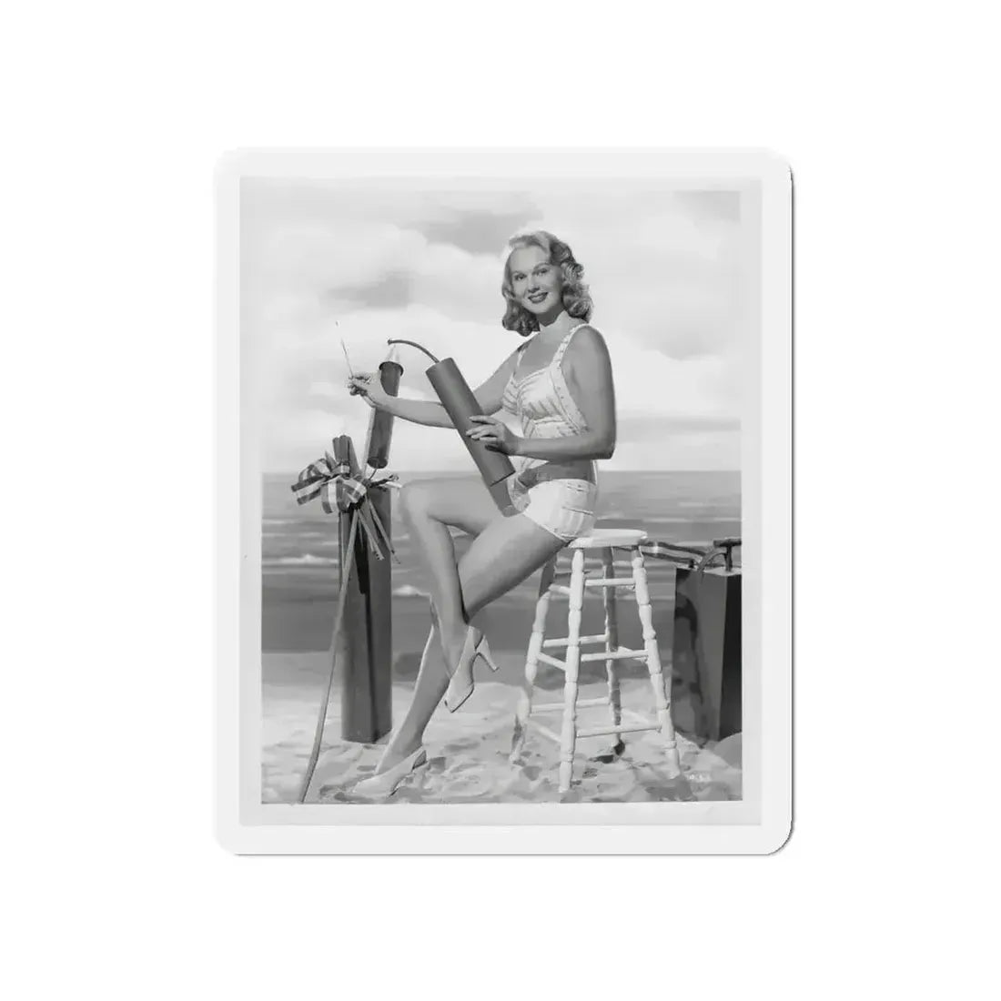 Adele Jergens #01 (Vintage Female Icon) Refrigerator Magnet 5 Inch Die-Cut - The Sticker Space