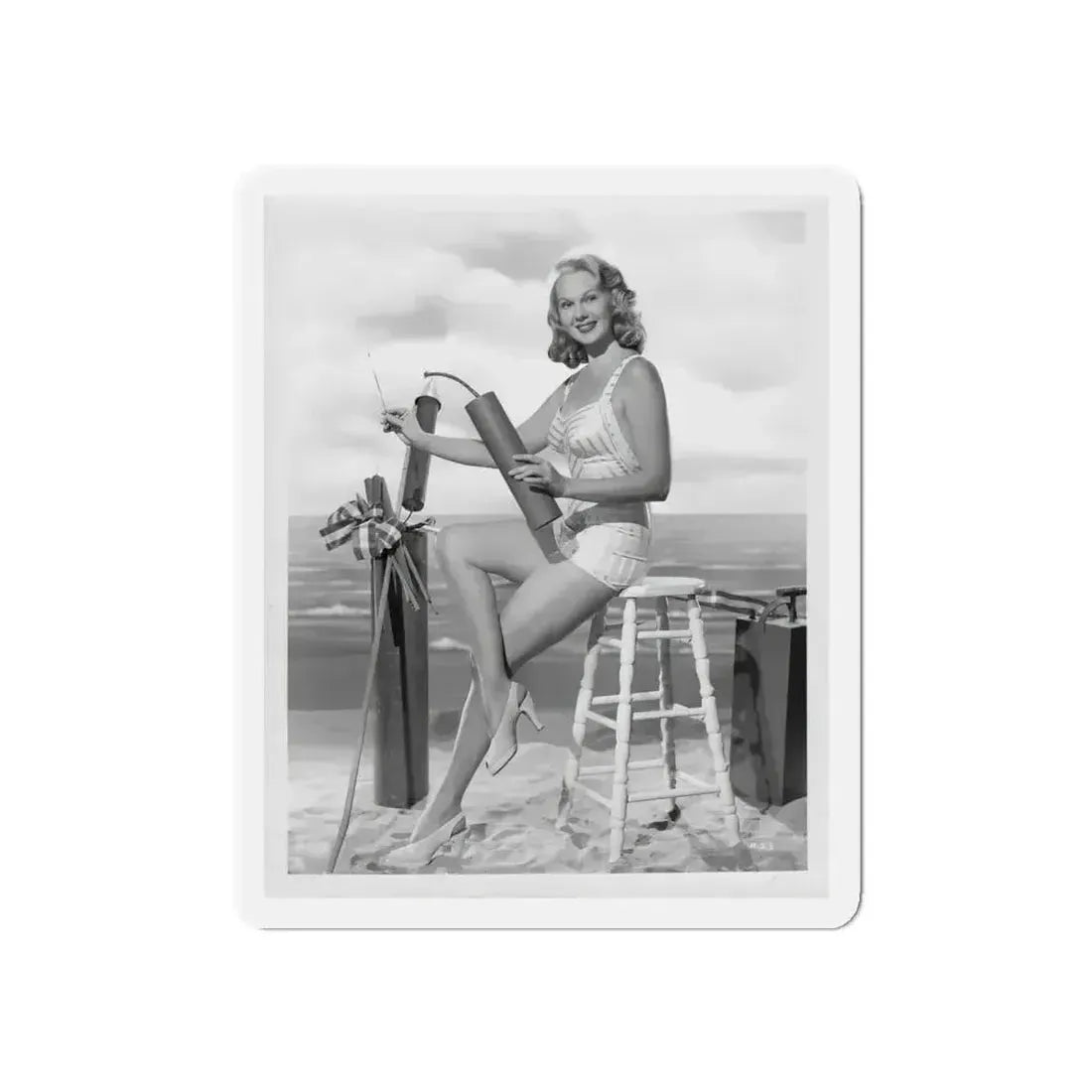 Adele Jergens #01 (Vintage Female Icon) Refrigerator Magnet 6 Inch Die-Cut - The Sticker Space