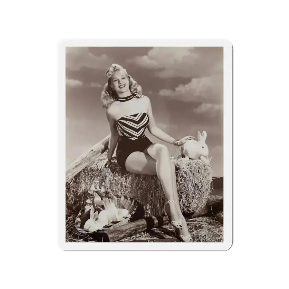 Adele Jergens #23 (Vintage Female Icon) Refrigerator Magnet 2 Inch Die-Cut - The Sticker Space