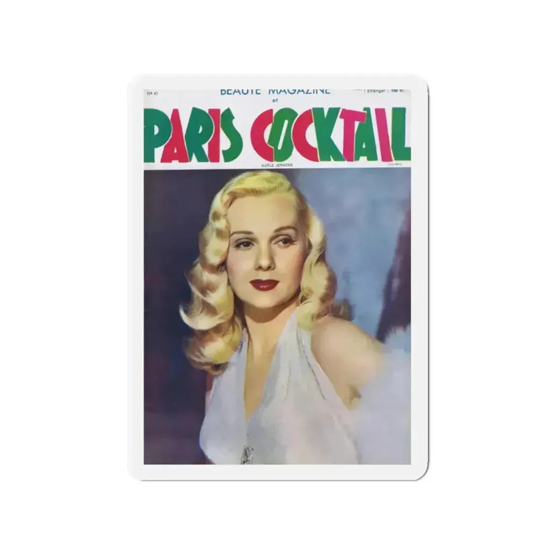 Adele Jergens #77 - Paris Mag. Cover (Vintage Female Icon) Refrigerator Magnet 2 Inch Die-Cut - The Sticker Space