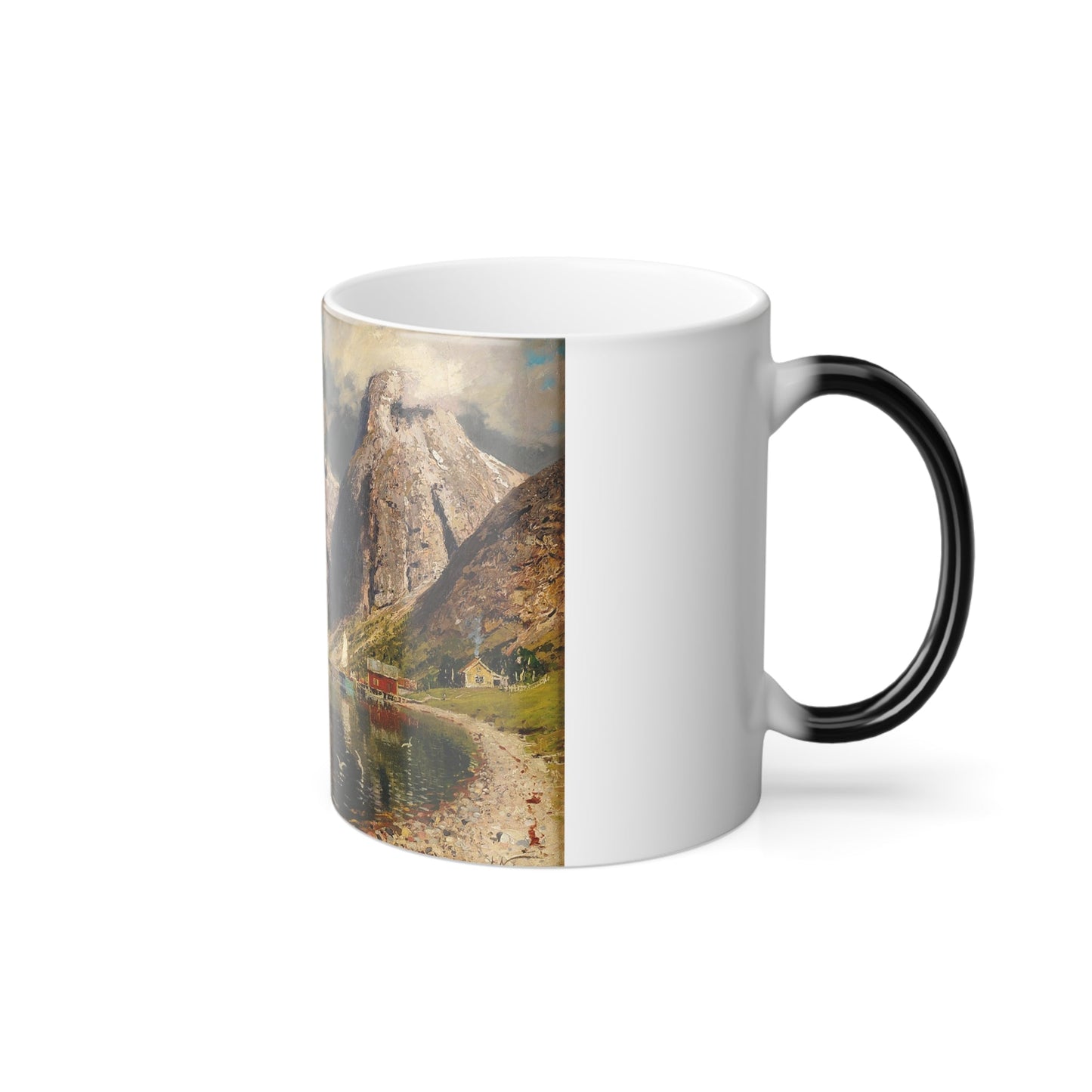 Adelsteen Normann (1848-1918) Sommer im Fjord - oil on canvas 1918 - Color Changing Mug 11oz-11oz-The Sticker Space