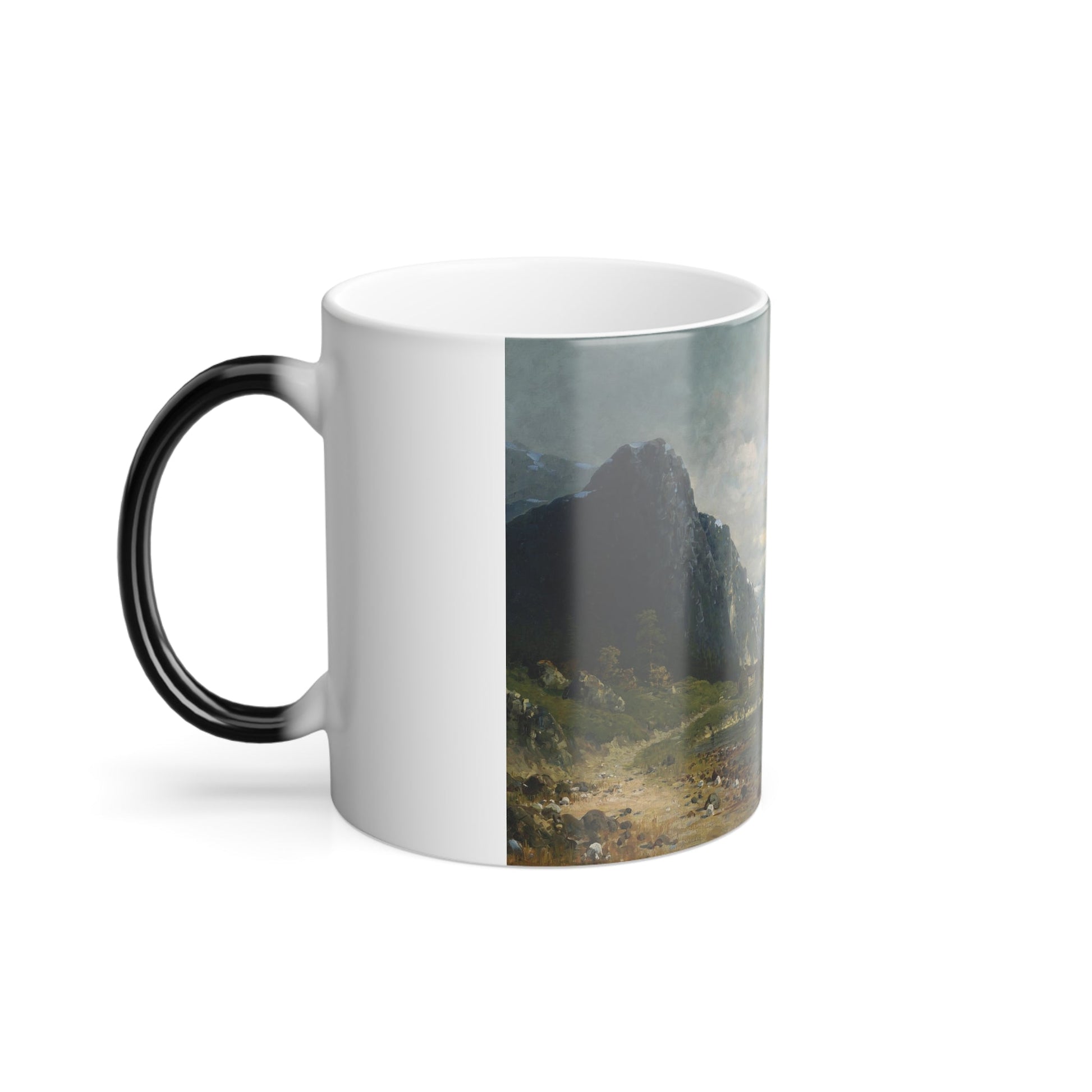 Adelsteen Normann (1848-1918) Traveling Across a Fjord - Oil on Canvas - Color Changing Mug 11oz-11oz-The Sticker Space