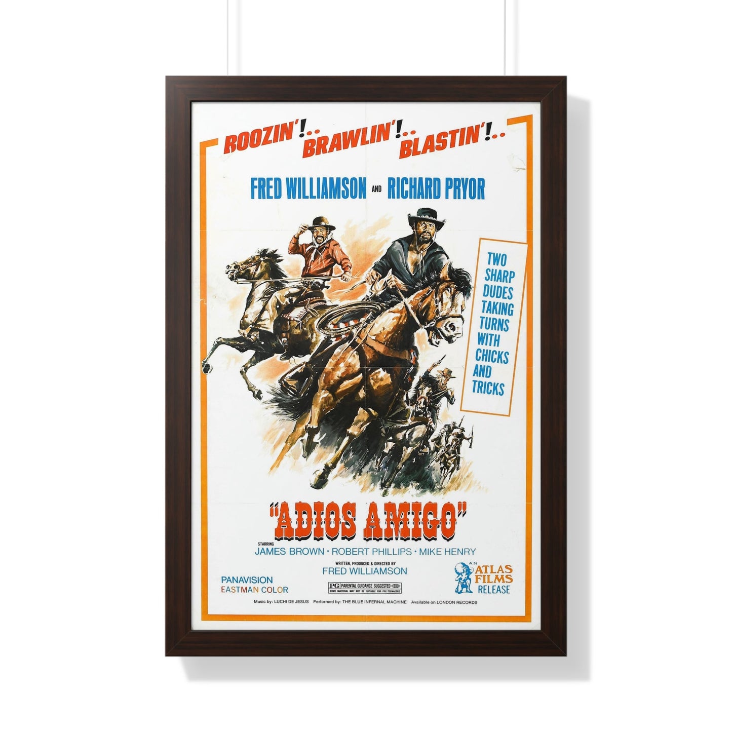 ADIOS AMIGO 1976 - Framed Movie Poster-20" x 30"-The Sticker Space