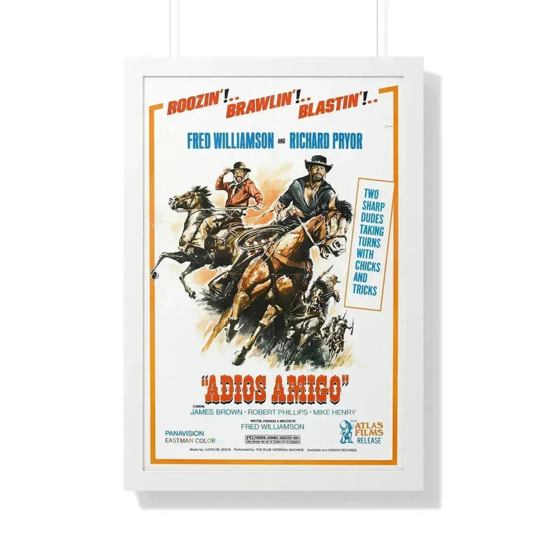 ADIOS AMIGO 1976 - Framed Movie Poster - The Sticker Space
