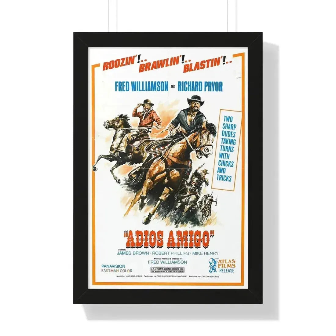 ADIOS AMIGO 1976 - Framed Movie Poster - The Sticker Space