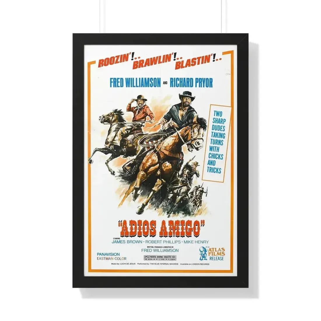 ADIOS AMIGO 1976 - Framed Movie Poster - The Sticker Space
