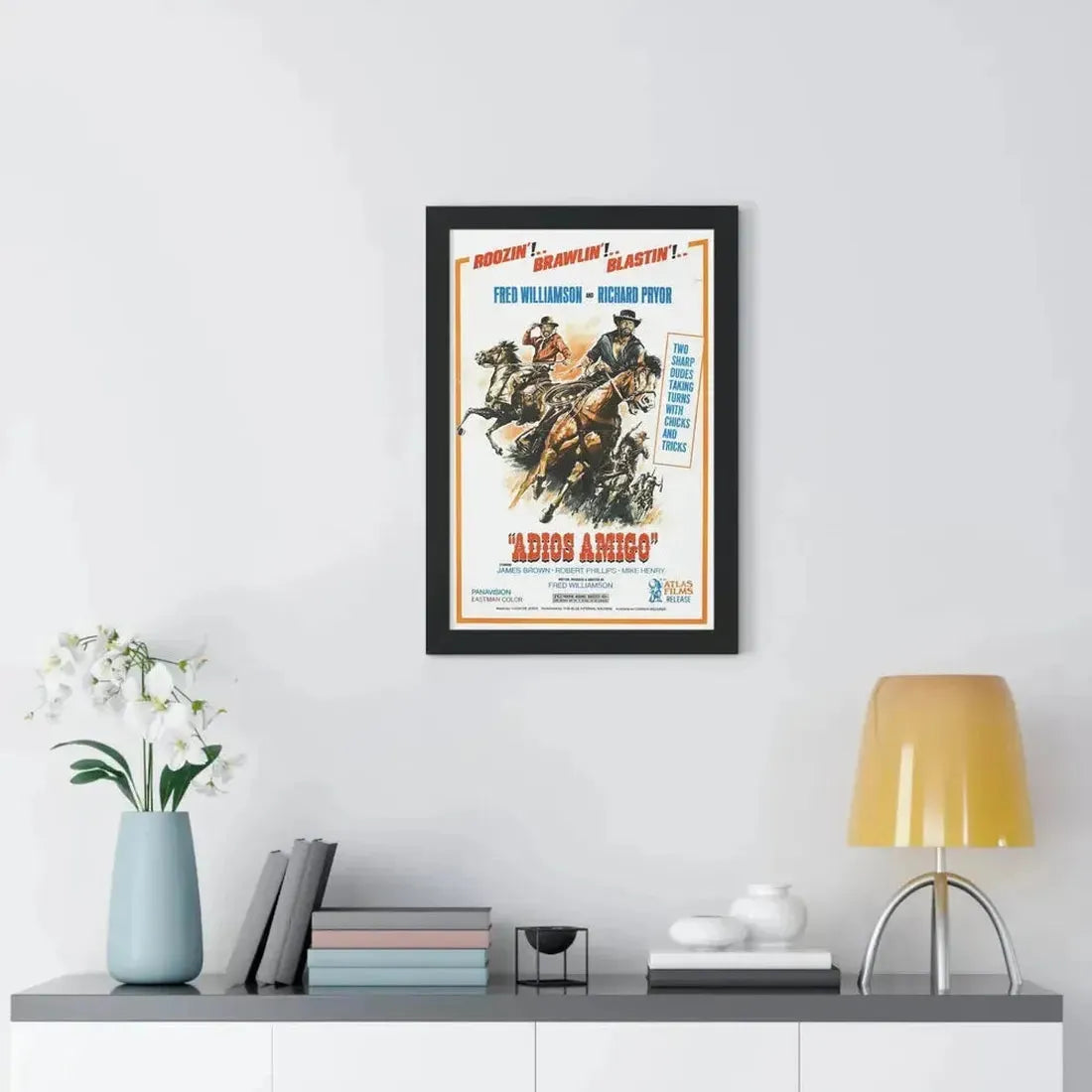 ADIOS AMIGO 1976 - Framed Movie Poster - The Sticker Space