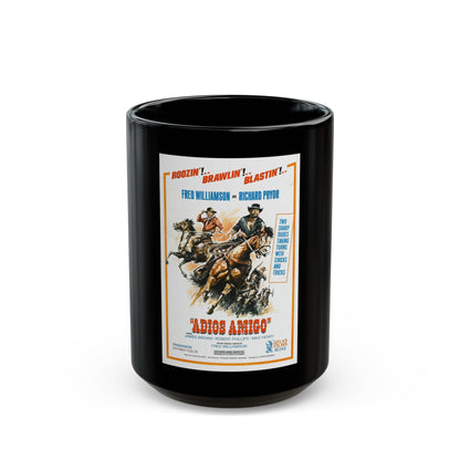 ADIOS AMIGO 1976 Movie Poster - Black Coffee Mug-15oz-The Sticker Space