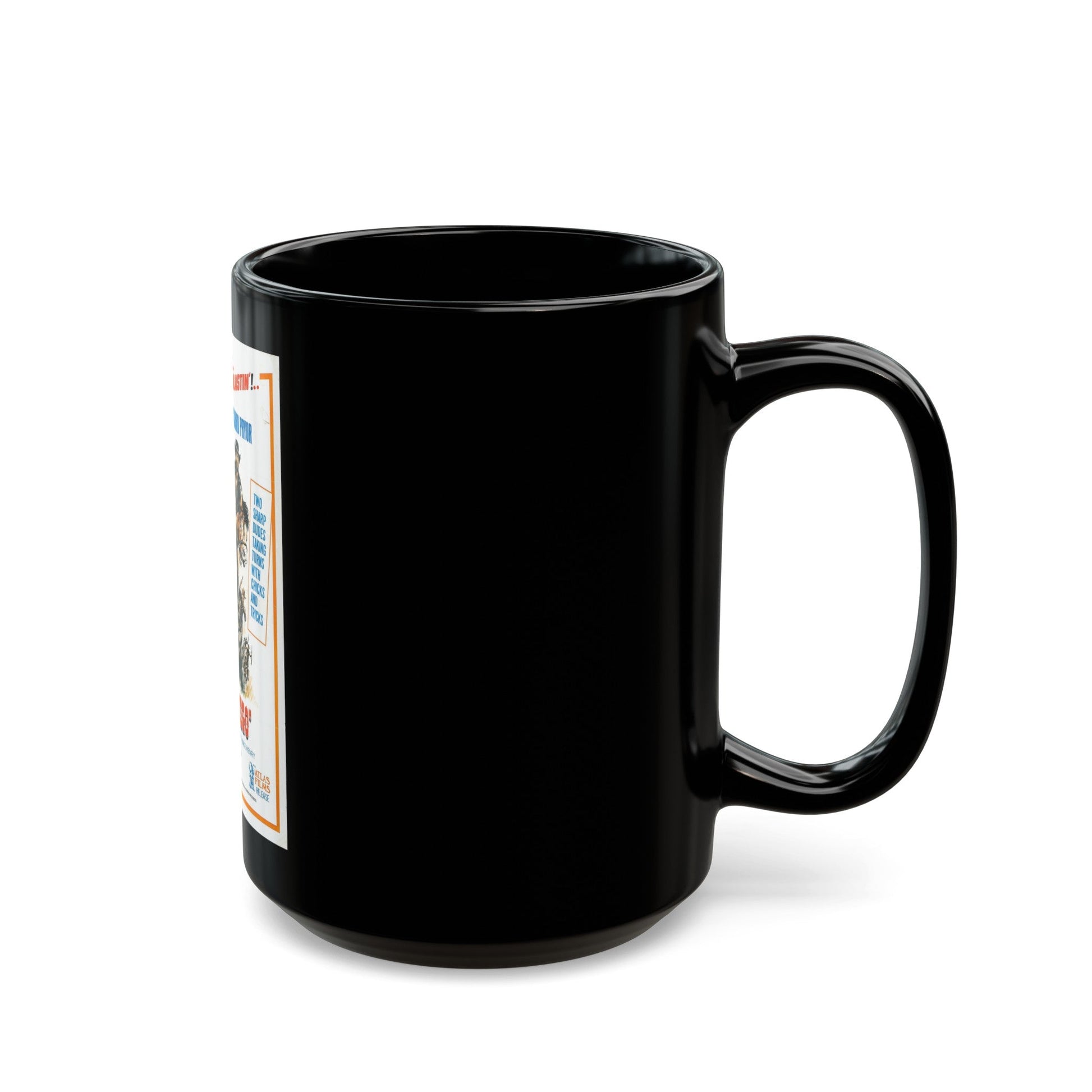 ADIOS AMIGO 1976 Movie Poster - Black Coffee Mug-The Sticker Space