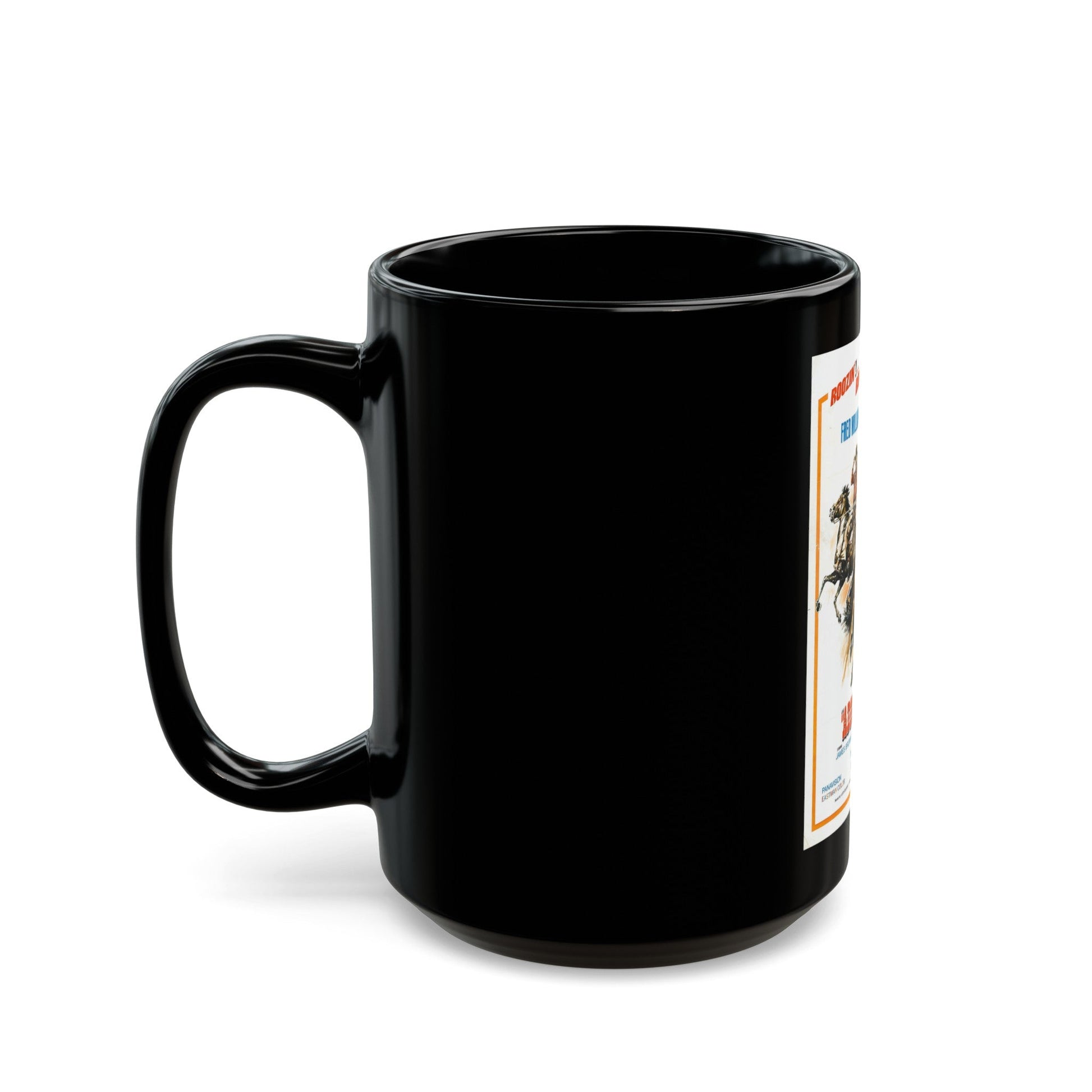 ADIOS AMIGO 1976 Movie Poster - Black Coffee Mug-The Sticker Space