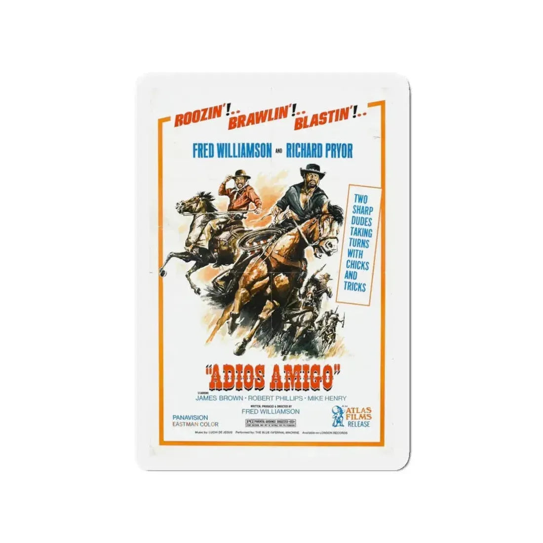 ADIOS AMIGO 1976 Movie Poster - Refrigerator Magnet - The Sticker Space