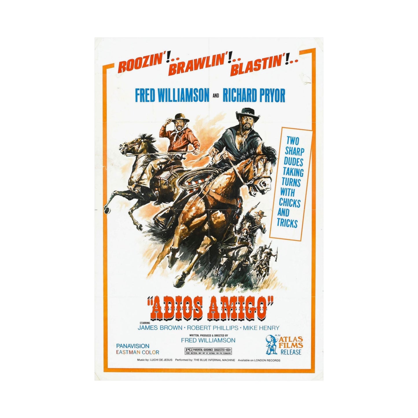 ADIOS AMIGO 1976 - Paper Movie Poster-The Sticker Space