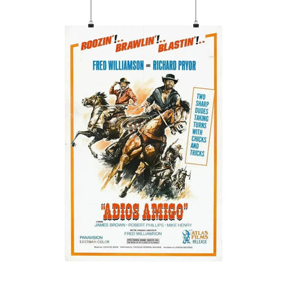 ADIOS AMIGO 1976 - Paper Movie Poster - The Sticker Space