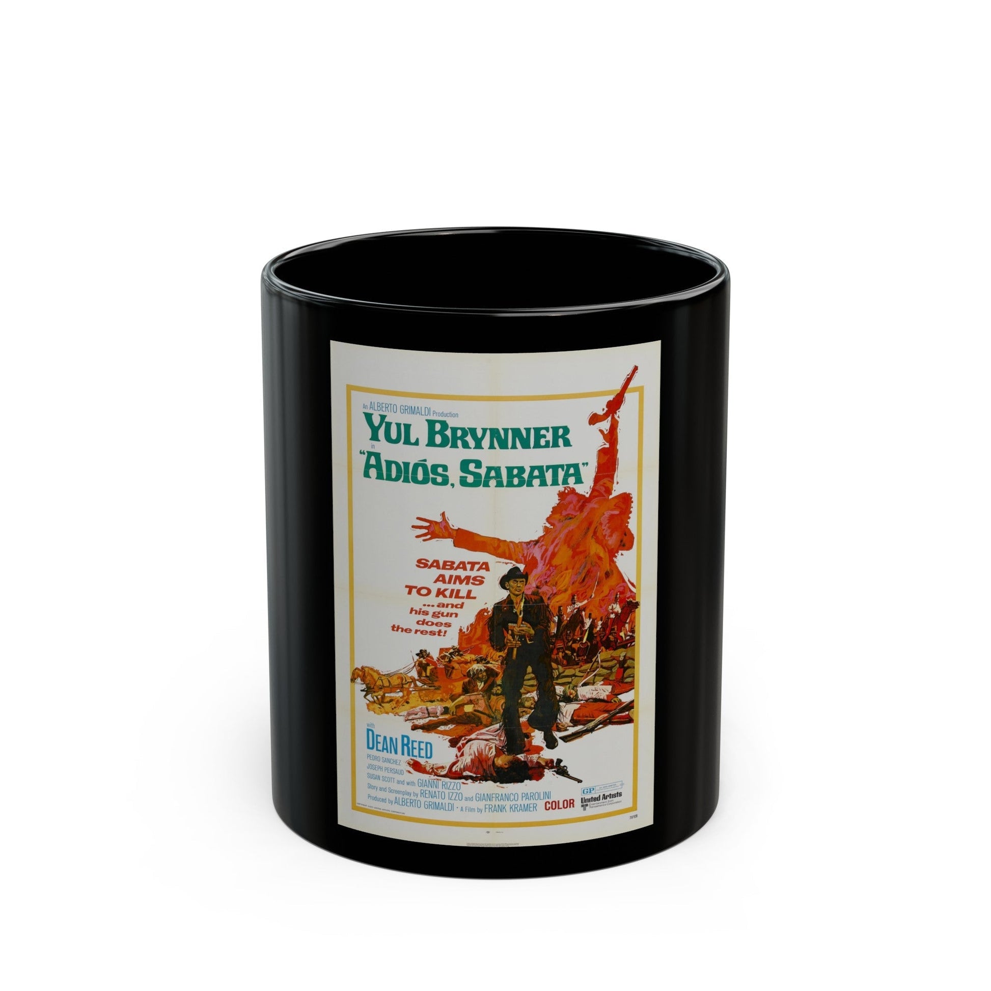 ADIOS SABATA 1970 Movie Poster - Black Coffee Mug-11oz-The Sticker Space