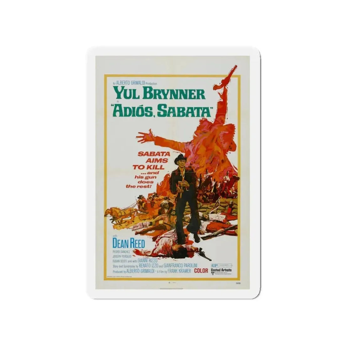 ADIOS SABATA 1970 Movie Poster - Refrigerator Magnet - The Sticker Space