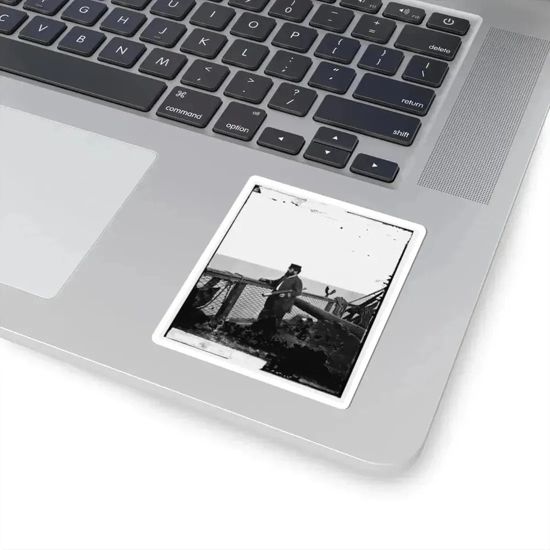 Adm. David D. Porter, Lt. Commander, on Deck of U.S. Steamship Fulton. (U.S. Civil War) STICKER Vinyl Kiss-Cut Decal - The Sticker Space