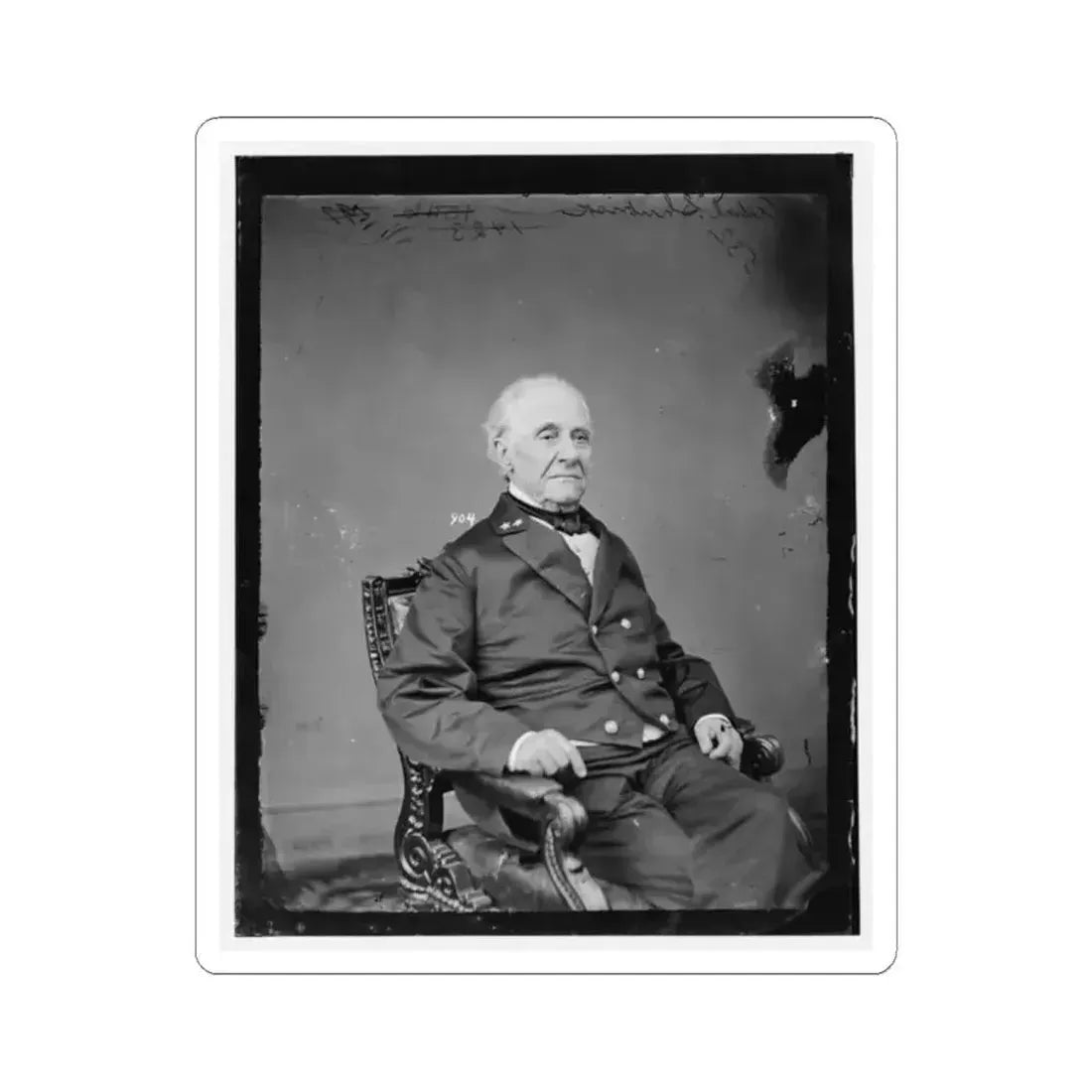 Adm. Shubrick, U.S.N. (U.S. Civil War) STICKER Vinyl Kiss-Cut Decal 2 Inch White - The Sticker Space