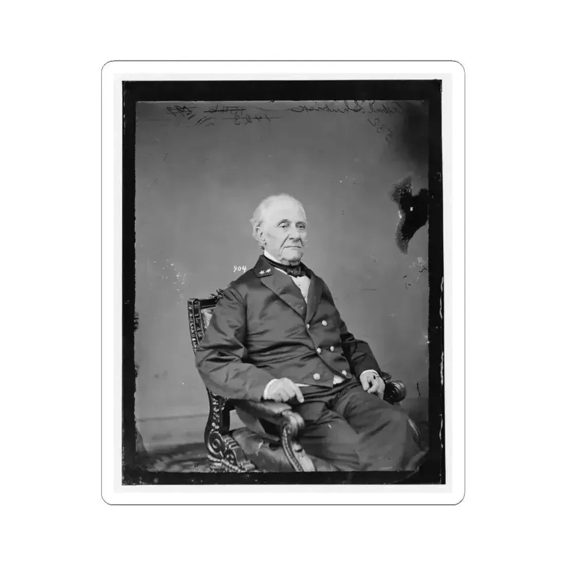 Adm. Shubrick, U.S.N. (U.S. Civil War) STICKER Vinyl Kiss-Cut Decal 4 Inch White - The Sticker Space