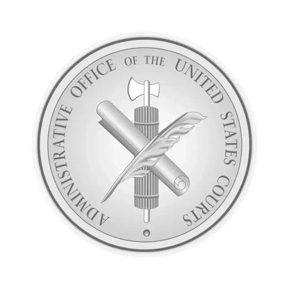 Administrative Office of the United States Courts - STICKER Vinyl Kiss-Cut Decal 3 Inch Transparent - The Sticker Space