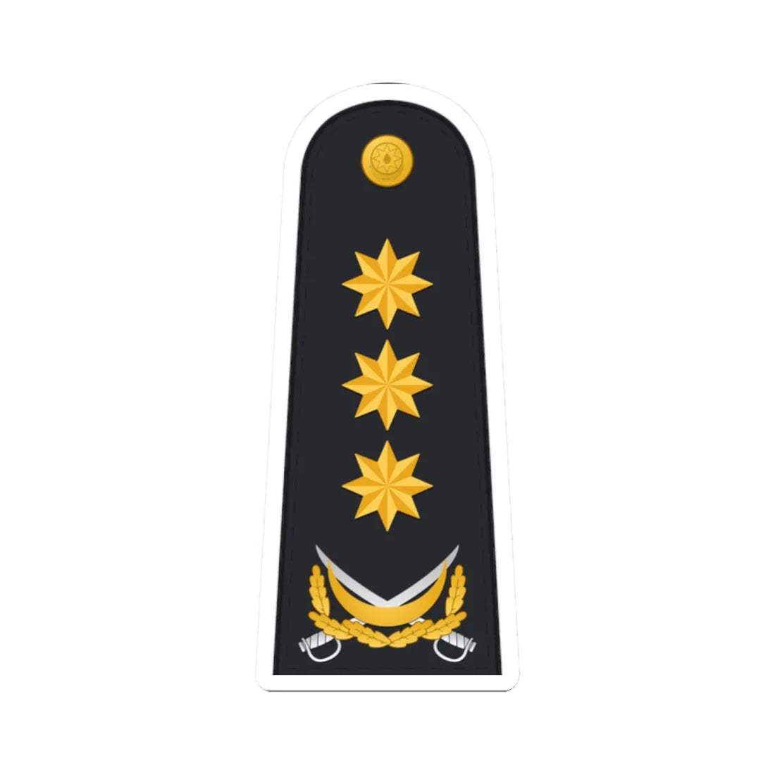 Admiral AzHDQ (Azerbaijan) (Military Rank) STICKER Vinyl Kiss-Cut Decal 2 Inch White - The Sticker Space