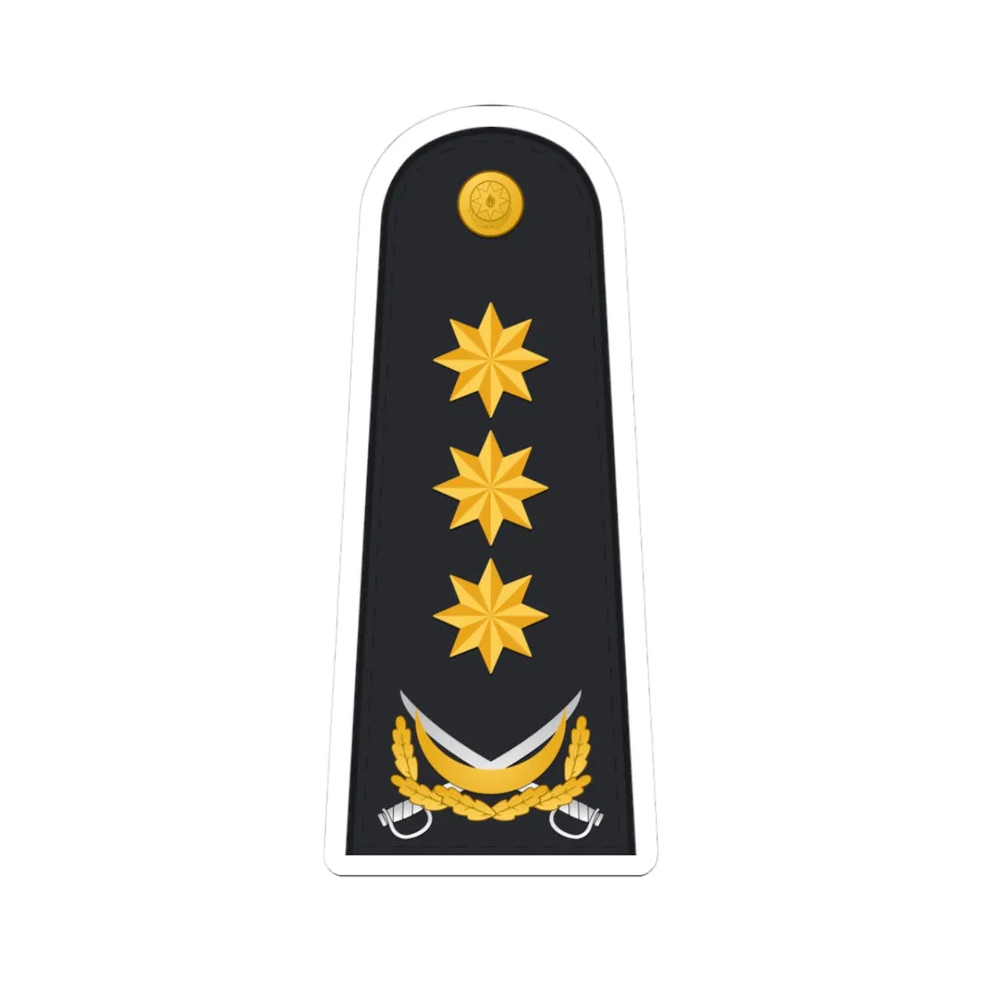 Admiral AzHDQ (Azerbaijan) (Military Rank) STICKER Vinyl Kiss-Cut Decal 3 Inch White - The Sticker Space