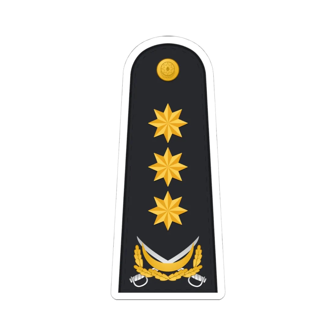 Admiral AzHDQ (Azerbaijan) (Military Rank) STICKER Vinyl Kiss-Cut Decal 4 Inch White - The Sticker Space