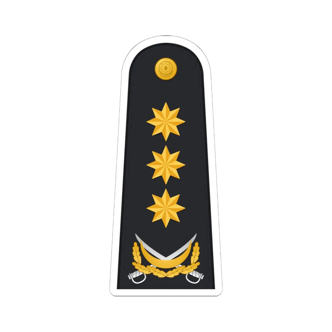 Admiral AzHDQ (Azerbaijan) (Military Rank) STICKER Vinyl Kiss-Cut Decal 6 Inch White - The Sticker Space