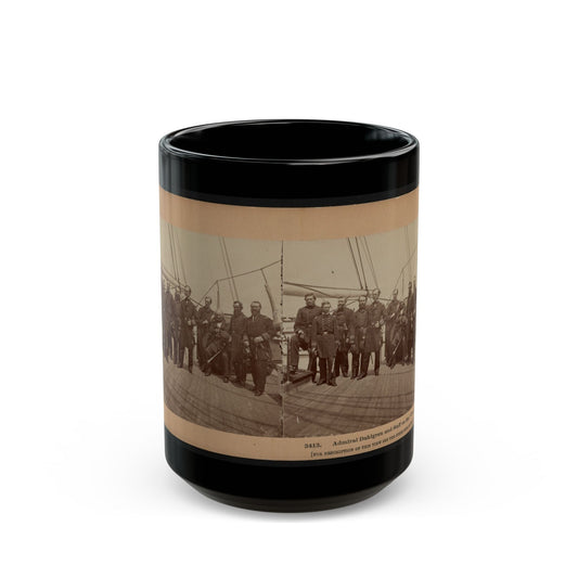 Admiral Dahlgren And Staff On The  Pawnee (U.S. Civil War) Black Coffee Mug