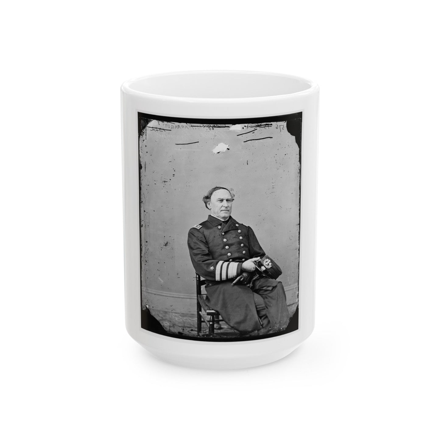 Admiral David Glasgow Farragut (U.S. Civil War) White Coffee Mug-15oz-The Sticker Space