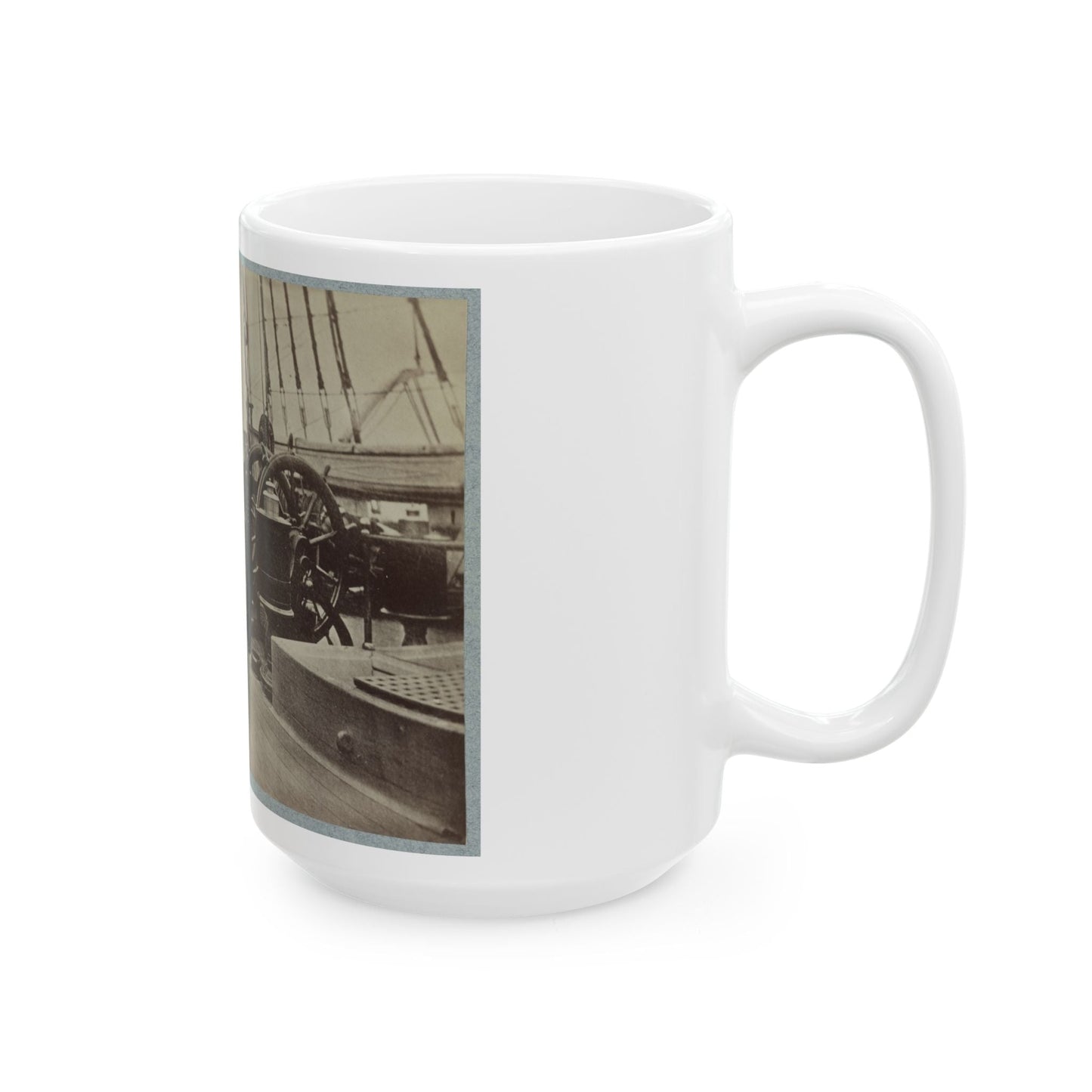 Admiral Farragut And Captain Drayton On Deck Of U.S. Frigate Hartford 001 (U.S. Civil War) White Coffee Mug